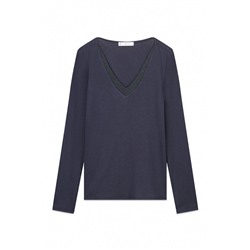 Camiseta punto súper suave gris