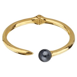 Браслет Гвоздь (Майорка темно-серая 12мм; покрытие золото), Есть комплект