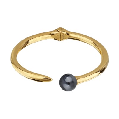 Браслет Гвоздь (Майорка темно-серая 12мм; покрытие золото), Есть комплект