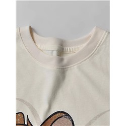 Женский лонгслив с мультяшным принтом  МО*КО