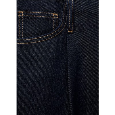 Pantalón denim wideleg cintura deshilachada