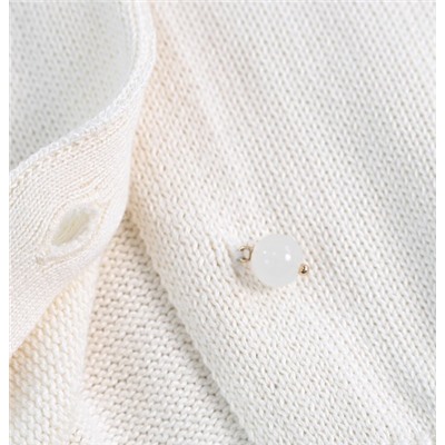 Женский кардиган из хлопковой смеси с жемчужными пуговицами МАССИМО Д