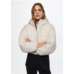 Anorak acolchado capucha -  Mujer | MANGO OUTLET Melilla