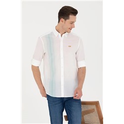 Erkek Mint Uzun Kollu Gömlek