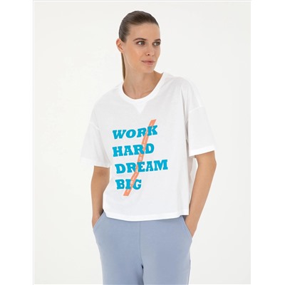 Beyaz Comfort Fit Tişört