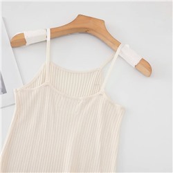 Летнее лаконичное трикотажное платье на тонких лямках. Экспорт