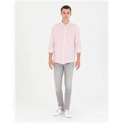 Pembe Regular Fit Uzun Kollu Gömlek
