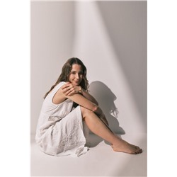 Camisón largo satén blanco