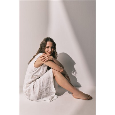 Camisón largo satén blanco