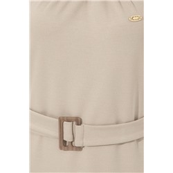 Kadın Haki Bisiklet Yaka Örme Elbise