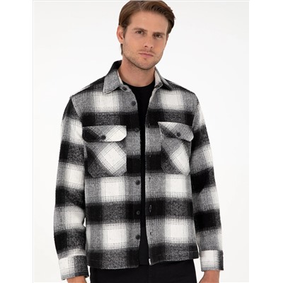 Siyah Comfort Fit Uzun Kollu Oduncu Gömlek
