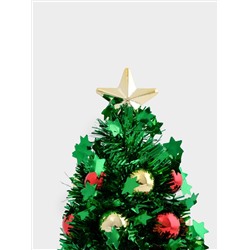 Ель искусственная, 21 см, с шарами, в горшке, мишура/пластик, зеленая, New year