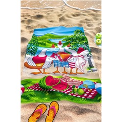 Полотенце банное Веселые гуси