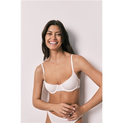 Sujetador clásico relleno algodón blanco BEAUTIFUL