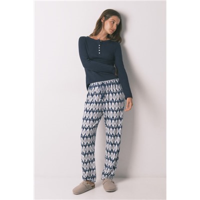 Pantalón largo estampado boho