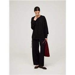 Черный концептуальный свитшот из хлопка