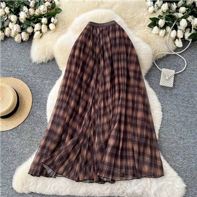 Шифоновая многослойная юбка-макси  6 цветов