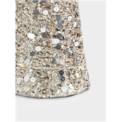 Ель-конус, 40 см, с подсветкой, полиэстер/металл, шампань, Celebration