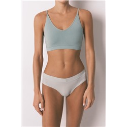 Braga brasileña ancha fruncida verde