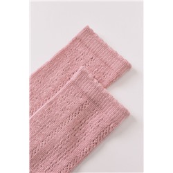 Calcetines largos rosa textura lurex