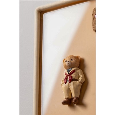 Cookie Bear Magnet - Krem- 4x8 cm