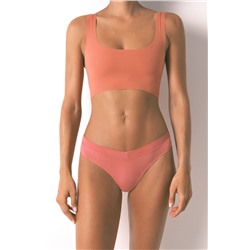 Tanga fruncido espalda rosa