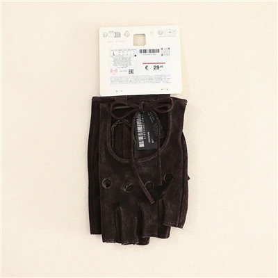 Женские замшевые перчатки без пальцев  ZAR*A