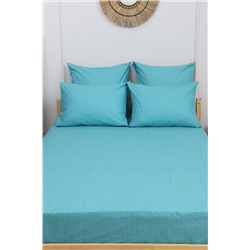 Простыня на резинке поплин Соты-компаньон