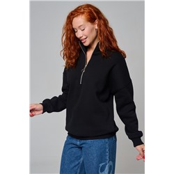 Женский свитшот на молнии оверсайз начес 14427