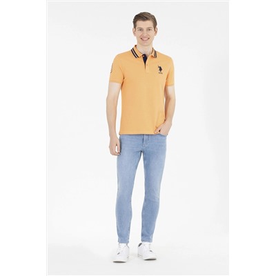 Erkek Turuncu Basic Polo Yaka Tişört