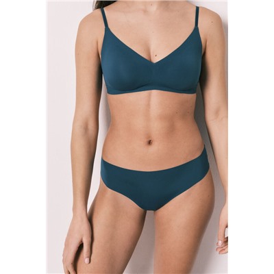 Tanga microfibra clean cut azul
