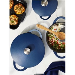 Сотейник, 28 см, 4.0 л, с крышкой, с покрытием, алюминий, синий, Agile