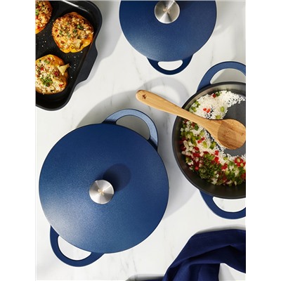 Сотейник, 28 см, 4.0 л, с крышкой, с покрытием, алюминий, синий, Agile