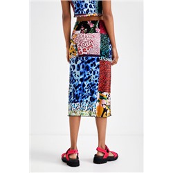 Falda midi patch digital