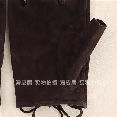 Женские замшевые перчатки без пальцев  ZAR*A