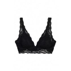 Sujetador triangular relleno encaje negro FANTASTIC