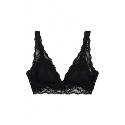 Sujetador triangular relleno encaje negro FANTASTIC
