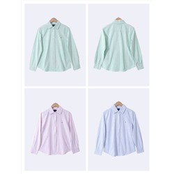 Женская рубашка в вертикальную полоску с длинными рукавами ТОММИ ХИЛФИГЕ*Р