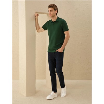 Koyu Yeşil Slim Fit Basic Tişört
