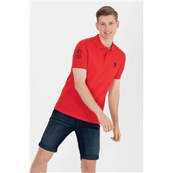 Erkek Kırmızı Basic Polo Yaka Tişört