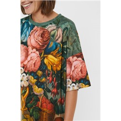 Camiseta oversize floral