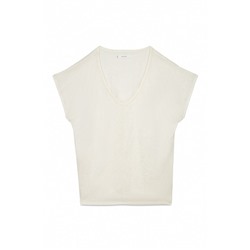 Camiseta manga corta brillo blanco