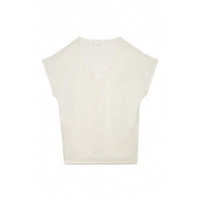 Camiseta manga corta brillo blanco