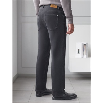 Джинсы утепленные прямые из эластичного денима с мягким флисом