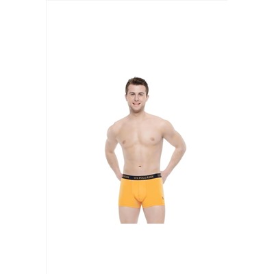U.S. Polo Assn. - Erkek Sarı - Baskılı- Lacivert 3 Lü Boxer