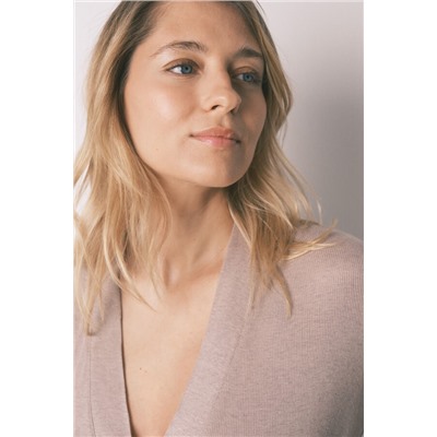 Bata "maternity" cinturón gris