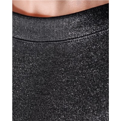 Футболка облегающая из хлопка в рубчик с вырезом лодочка с матовым покрытием металлик