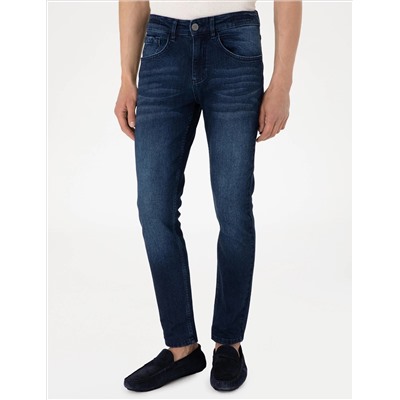 Lacivert Slim Fit Jean Pantolon