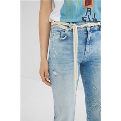 Pantalón vaquero slim tobillero