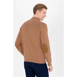 Erkek Camel Melanj Triko Hırka